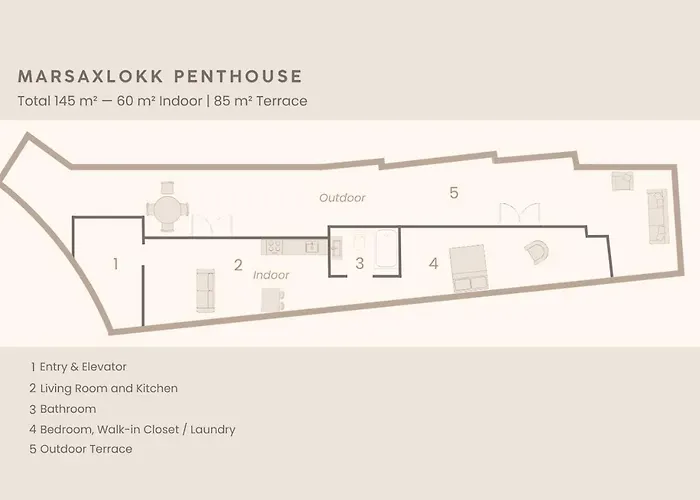 شقة Sunny Penthouse With Large Terrace *